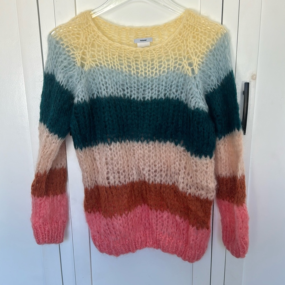 Designer Maiami Hand Knit Murano Wool Sweater in XS, EUC